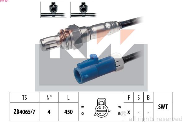 KW 497 321 - Lambda jutiklis autoreka.lt