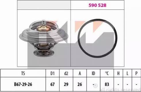 KW 580 526 - Termostatas, aušinimo skystis autoreka.lt