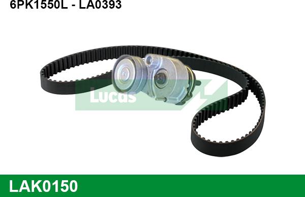 LUCAS LAK0150 - V formos rumbuotas diržas, komplektas autoreka.lt