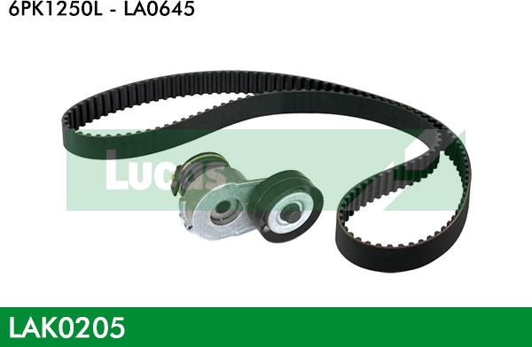 LUCAS LAK0205 - V formos rumbuotas diržas, komplektas autoreka.lt