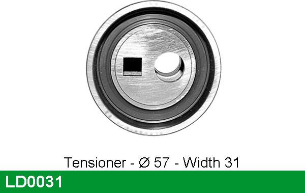 LUCAS LD0031 - Įtempiklio skriemulys, paskirstymo diržas autoreka.lt