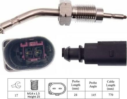 LUCAS LGS6120 - Jutiklis, išmetamųjų dujų temperatūra autoreka.lt