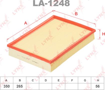 LYNXauto LA-1248 - Oro filtras autoreka.lt