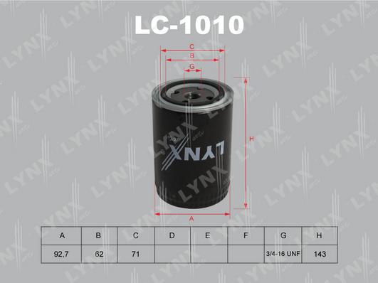 LYNXauto LC-1010 - Alyvos filtras autoreka.lt