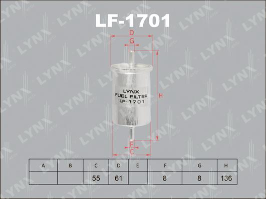 LYNXauto LF-1701 - Kuro filtras autoreka.lt