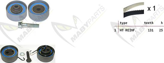 Mabyparts OBK010057 - Paskirstymo diržo komplektas autoreka.lt