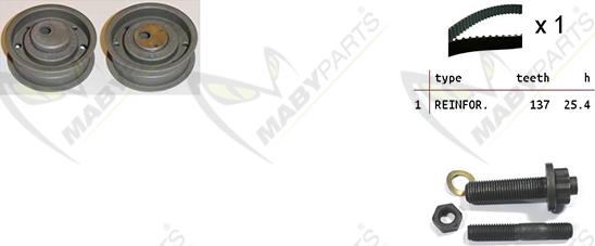 Mabyparts OBK010215 - Paskirstymo diržo komplektas autoreka.lt