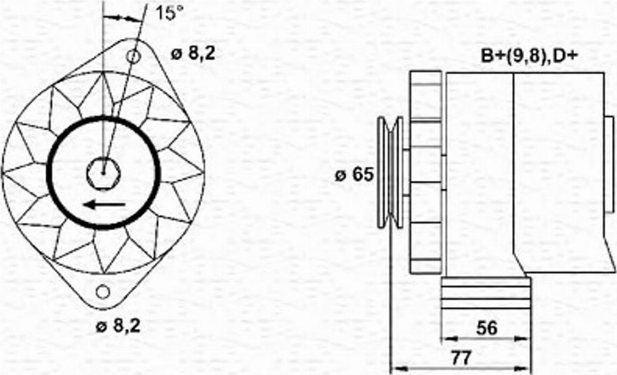 Magneti Marelli 943356444010 - Kintamosios srovės generatorius autoreka.lt