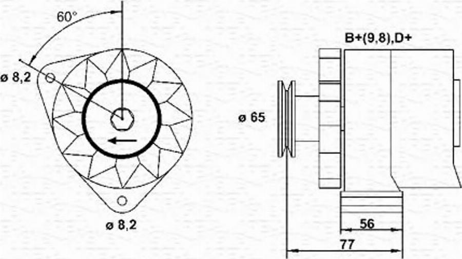 Magneti Marelli 943356668010 - Kintamosios srovės generatorius autoreka.lt