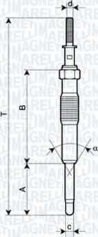 Magneti Marelli 062900034304 - Kaitinimo žvakė autoreka.lt