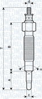 Magneti Marelli 062900037304 - Kaitinimo žvakė autoreka.lt