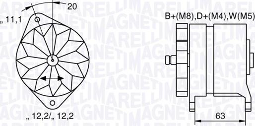 Magneti Marelli 063534690480 - Kintamosios srovės generatorius autoreka.lt