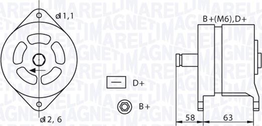 Magneti Marelli 063320049010 - Kintamosios srovės generatorius autoreka.lt