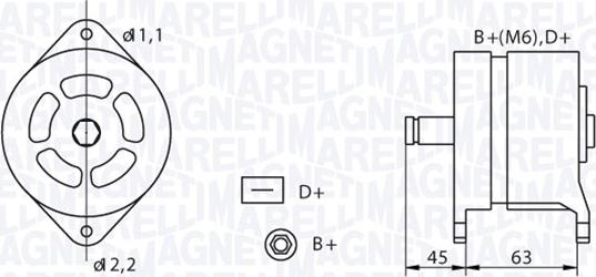 Magneti Marelli 063320060010 - Kintamosios srovės generatorius autoreka.lt