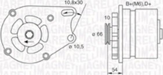 Magneti Marelli 063730013010 - Kintamosios srovės generatorius autoreka.lt