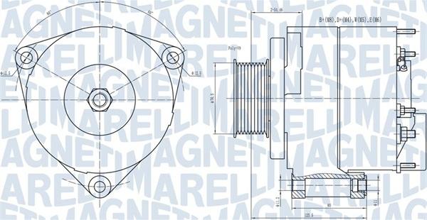 Magneti Marelli 063731593010 - Kintamosios srovės generatorius autoreka.lt