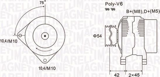 Magneti Marelli 063731564010 - Kintamosios srovės generatorius autoreka.lt