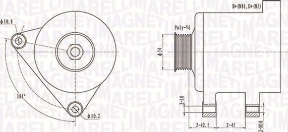 Magneti Marelli 063731509010 - Kintamosios srovės generatorius autoreka.lt