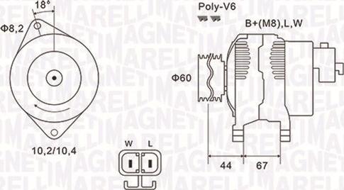 Magneti Marelli 063731526010 - Kintamosios srovės generatorius autoreka.lt