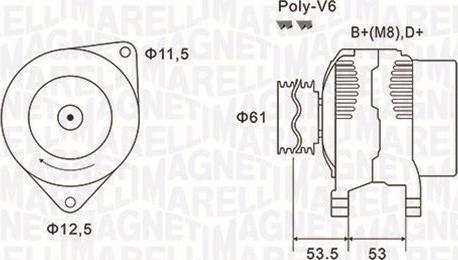 Magneti Marelli 063731698010 - Kintamosios srovės generatorius autoreka.lt