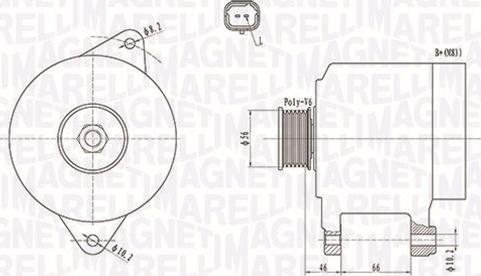 Magneti Marelli 063731653010 - Kintamosios srovės generatorius autoreka.lt