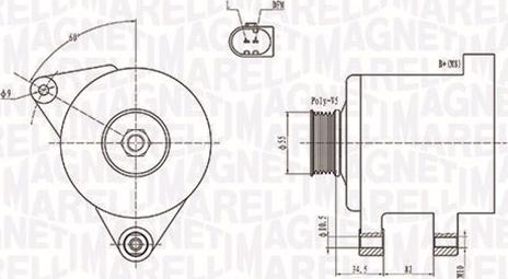 Magneti Marelli 063731664010 - Kintamosios srovės generatorius autoreka.lt