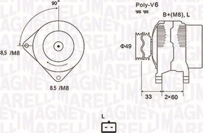 Magneti Marelli 063731661010 - Kintamosios srovės generatorius autoreka.lt