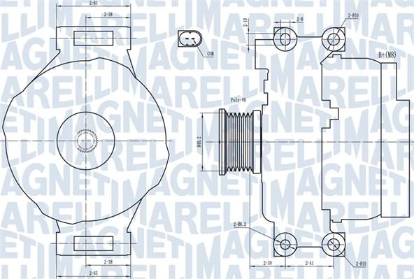 Magneti Marelli 063731773010 - Kintamosios srovės generatorius autoreka.lt