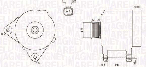 Magneti Marelli 063732043010 - Kintamosios srovės generatorius autoreka.lt