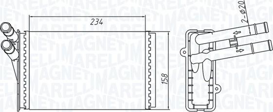 Magneti Marelli 350218409000 - Šilumokaitis, salono šildymas autoreka.lt