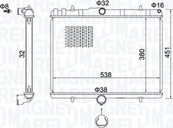 Magneti Marelli 350213151800 - Radiatorius, variklio aušinimas autoreka.lt