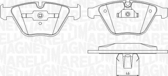 Magneti Marelli 363916060583 - Stabdžių trinkelių rinkinys, diskinis stabdys autoreka.lt