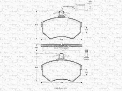 Magneti Marelli 363702160197 - Stabdžių trinkelių rinkinys, diskinis stabdys autoreka.lt