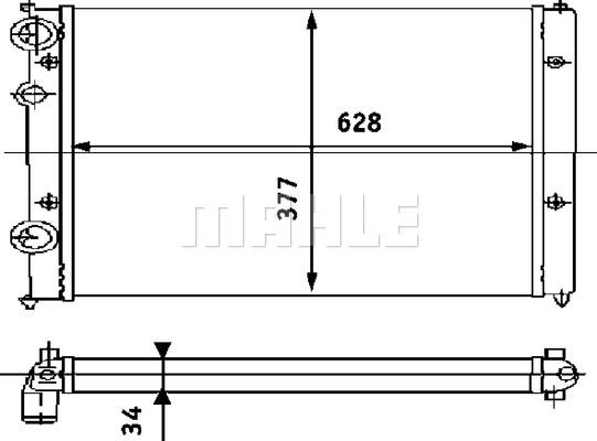 MAHLE CR 394 000S - Radiatorius, variklio aušinimas autoreka.lt