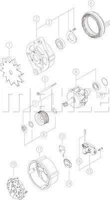 MAHLE MG 554 - Kintamosios srovės generatorius autoreka.lt