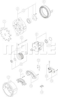 MAHLE MG 520 - Kintamosios srovės generatorius autoreka.lt