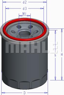 MAHLE OC 579 - Alyvos filtras autoreka.lt