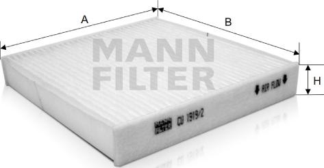 Mann-Filter CU 1919/2 - Filtras, salono oras autoreka.lt