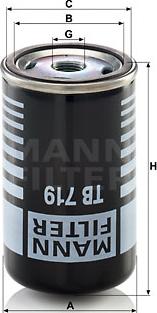 Mann-Filter TB 719 - Oro džiovintuvo kasetė, suspausto oro sistema autoreka.lt