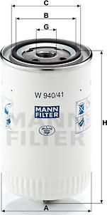 Mann-Filter W 940/41 - Filtras, hidraulinė sistema autoreka.lt