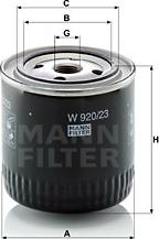 Mann-Filter W 920/23 - Alyvos filtras autoreka.lt