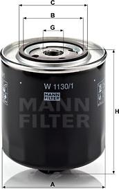 Mann-Filter W 1130/1 - Alyvos filtras autoreka.lt