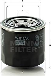Mann-Filter W 811/80 - Alyvos filtras autoreka.lt