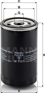 Mann-Filter W 719/1 - Alyvos filtras autoreka.lt