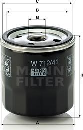 Mann-Filter W 712/41 - Alyvos filtras autoreka.lt