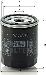 Mann-Filter W 712/73 - Alyvos filtras autoreka.lt