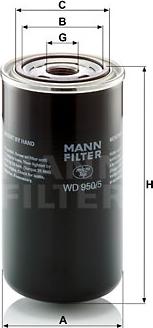 Mann-Filter WD 950/5 - Filtras, hidraulinė sistema autoreka.lt