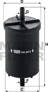 Mann-Filter WK 6012 - Kuro filtras autoreka.lt