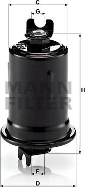 Mann-Filter WK 614/8 - Kuro filtras autoreka.lt