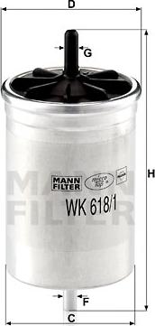 Mann-Filter WK 618/1 - Kuro filtras autoreka.lt